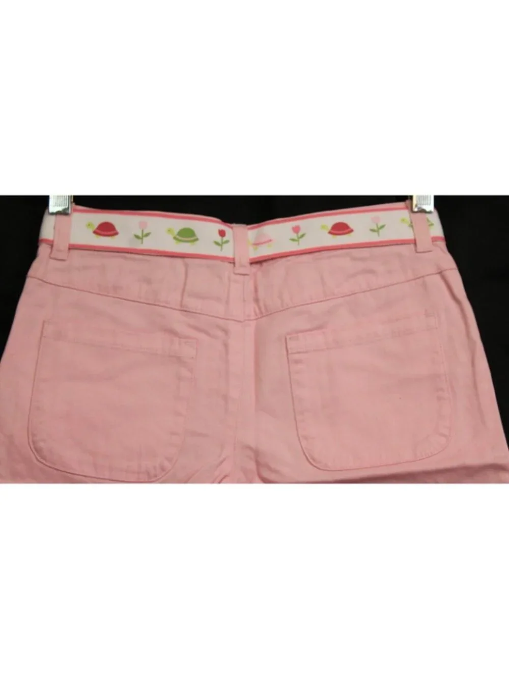 NWT 2010 Gymboree Tulip Garden Bermuda Shorts sz 9 Pink Ribbon Belt Bow Pocket